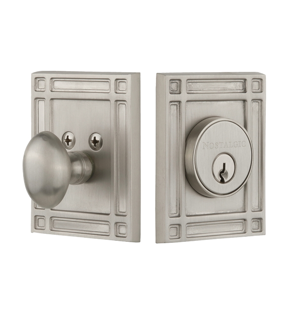 Nostalgic Warhouse Mission Deadbolt - Satin Nickel