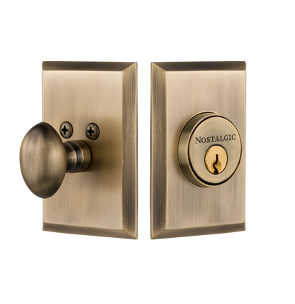 Nostalgic Warhouse New York Deadbolt - Antique Brass