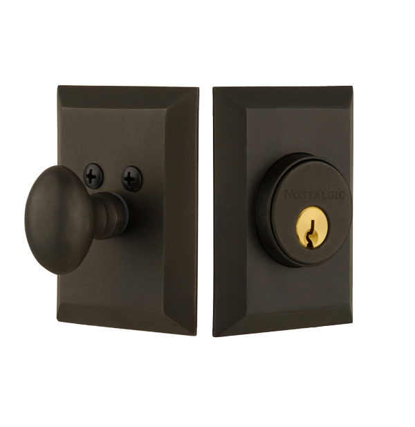Nostalgic Warhouse New York Deadbolt - Oil Rubbed Bronze