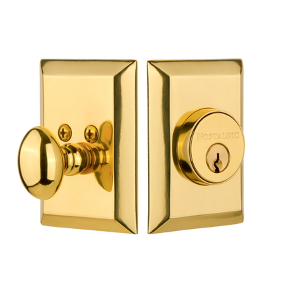 Nostalgic Warhouse New York Deadbolt - Polished Brass