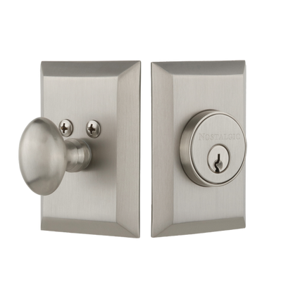 Nostalgic Warhouse New York Deadbolt - Satin Nickel