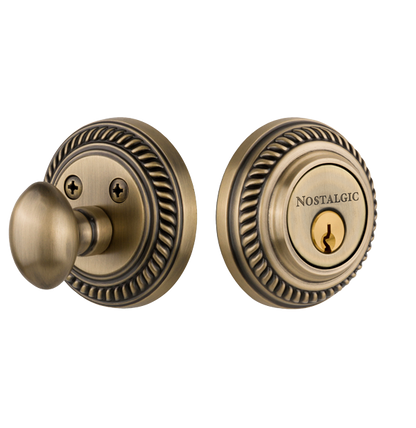 Nostalgic Warhouse Rope Deadbolt - Antique Brass