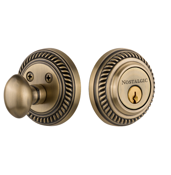 Nostalgic Warehouse Rope Style Single Cylinder Deadbolt