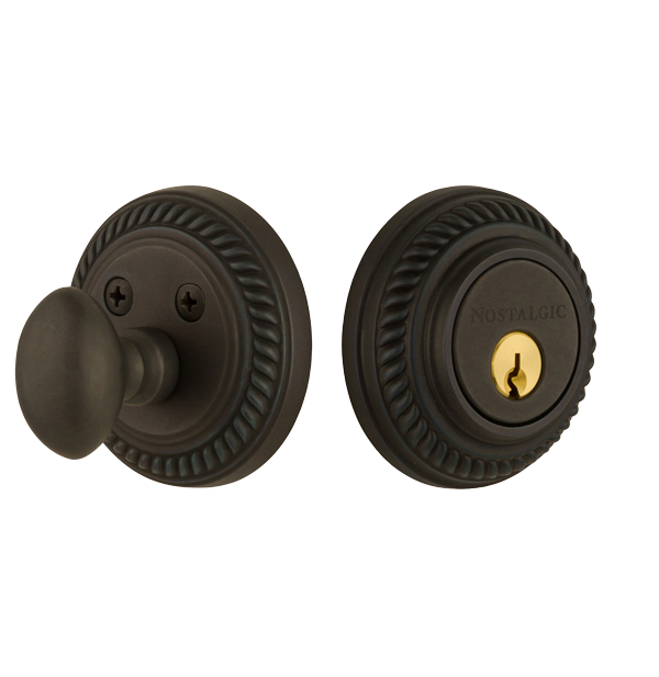 Nostalgic Warhouse Rope Deadbolt - Oil Rubbed Bronze