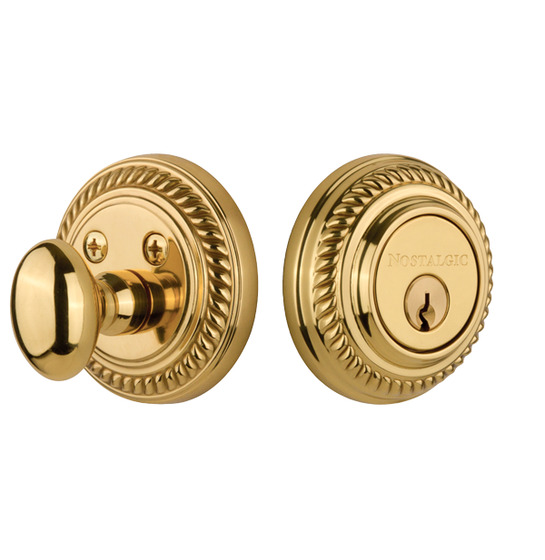 Nostalgic Warehouse Rope Style Single Cylinder Deadbolt