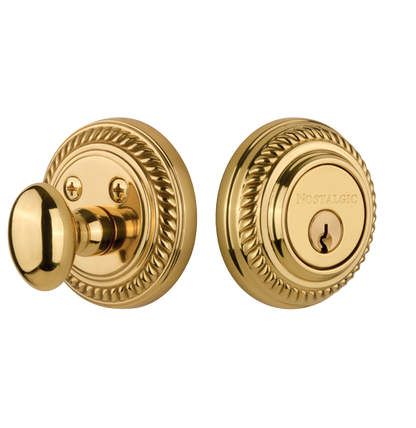 Nostalgic Warhouse Rope Deadbolt - Polished Brass