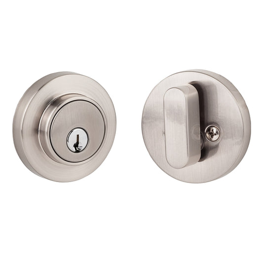 Sure-Loc Modern Round Deadbolt - Satin Nickel Shown