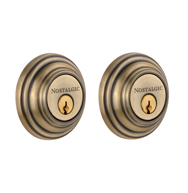 Nostalgic Warhouse Classic Deadbolt - Antique Brass