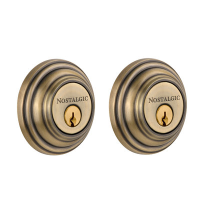 Nostalgic Warhouse Classic Deadbolt - Antique Brass