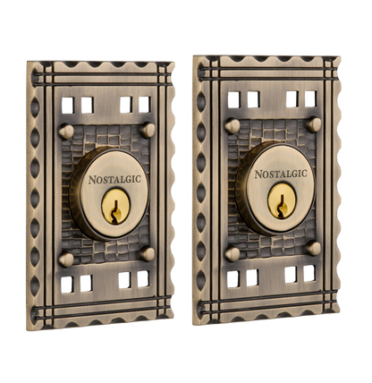 Nostalgic Warhouse Craftsman Deadbolt - Antique Brass