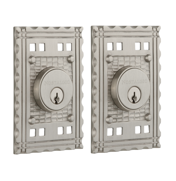 Nostalgic Warhouse Craftsman Deadbolt - Satin Nickel