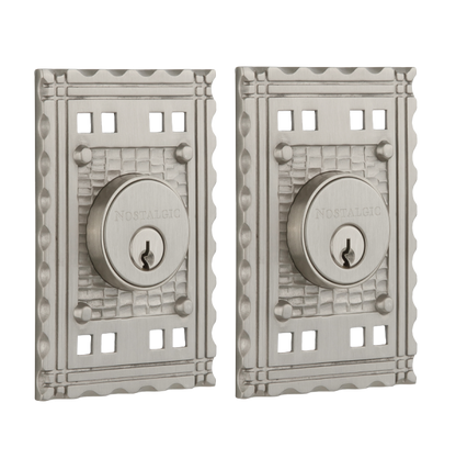 Nostalgic Warhouse Craftsman Deadbolt - Satin Nickel