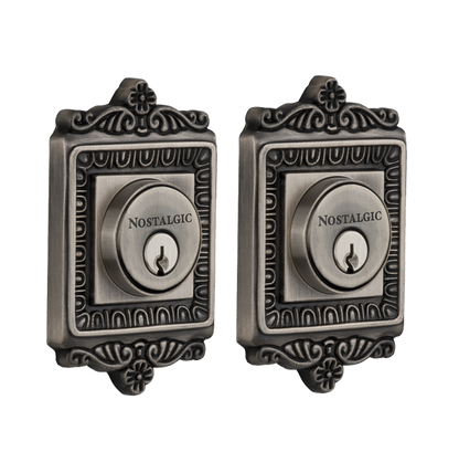 Nostalgic Warehouse Egg and Dart Deadbolt - Antique Pewter