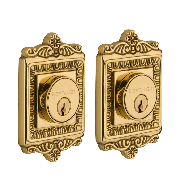 Nostalgic Warehouse Egg and Dart Deadbolt - Polished Brass
