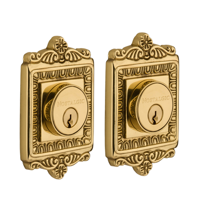 Nostalgic Warehouse Egg and Dart Deadbolt - Polished Brass