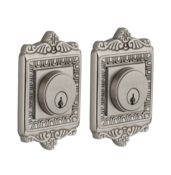 Nostalgic Warehouse Egg and Dart Deadbolt - Satin Nickel