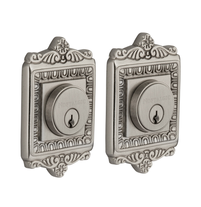 Nostalgic Warehouse Egg and Dart Deadbolt - Satin Nickel