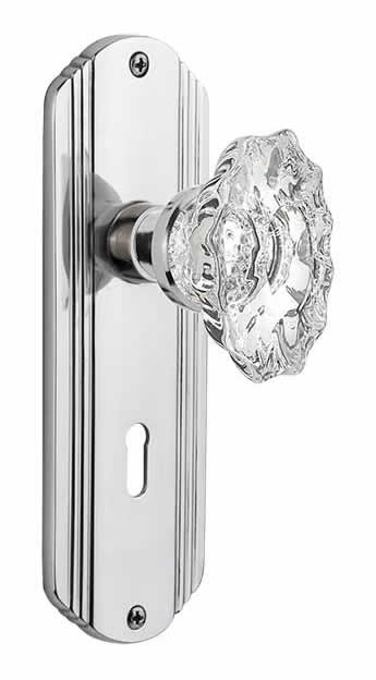 Nostalgic Warehouse Deco Plate with Chateau Knob