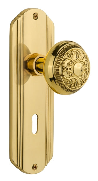 Nostalgic Warehouse Deco Plate with Egg & Dart Knob - Mortise Lock
