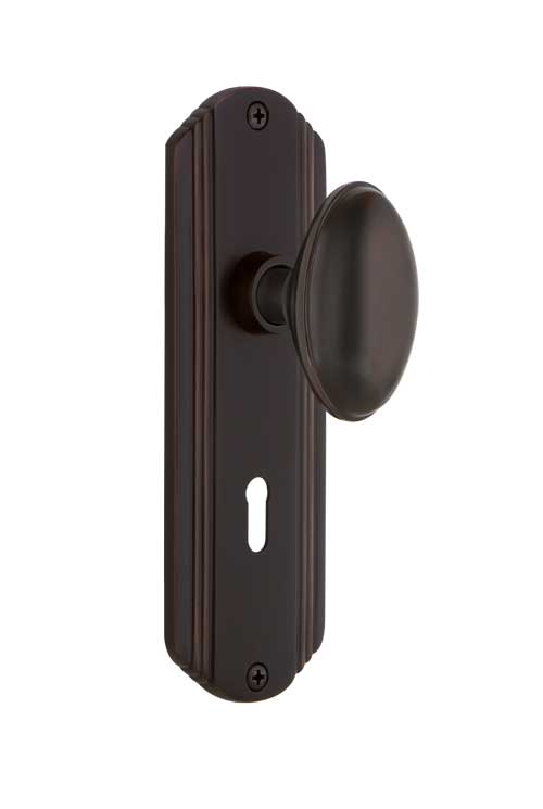 Nostalgic Warehouse Deco Plate with Homestead Knob - Timeless Bronze