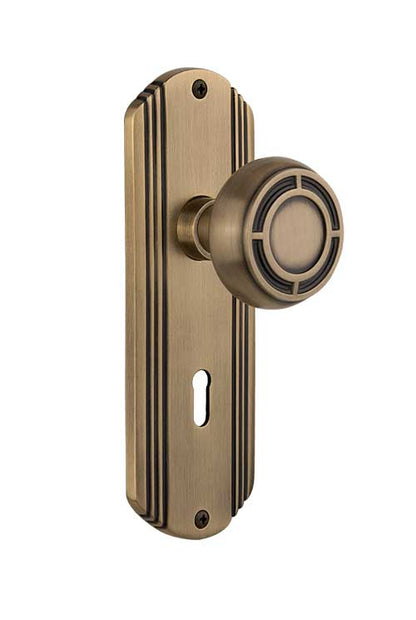 Nostalgic Warehouse Deco Plate with Mission Knob
