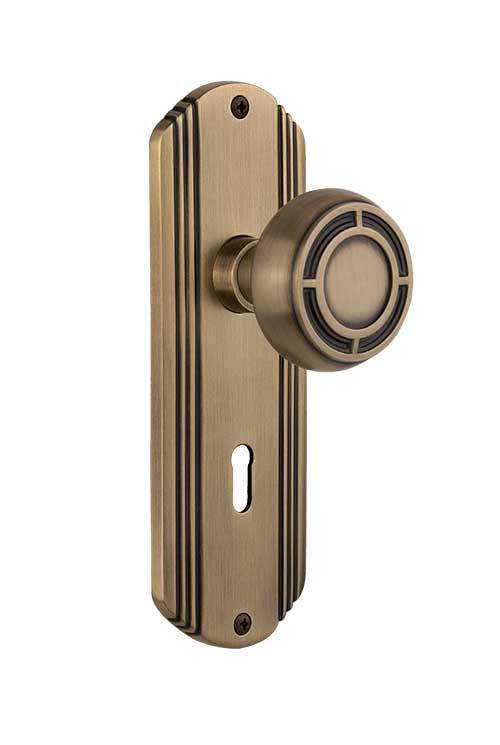 Nostalgic Warehouse Deco Plate with Mission Knob