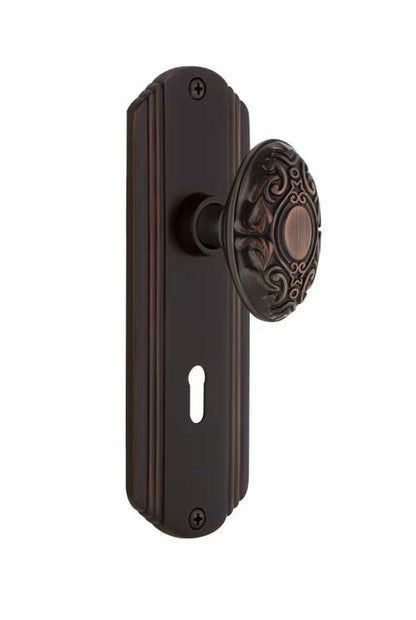 Nostalgic Warehouse Deco Plate with Victorian Knob - Timeless Bronze