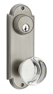 Emtek Delaware Sideplate - Bristol Knob - Pewter