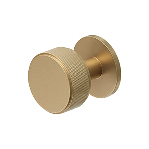 Deltana 1 3/8 Inch Knurled Knob, Brushed Brass