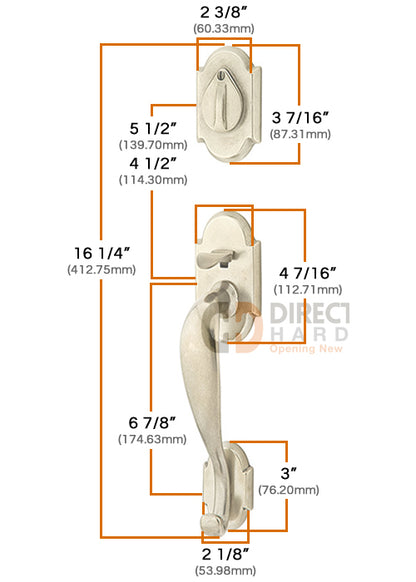 Emtek Sandcast Denver Grip by Grip Handleset