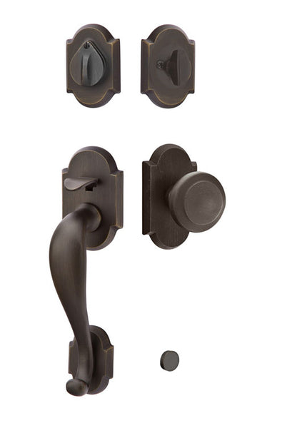 Emtek Denver Handleset - Butte Knob Interior - Medium Bronze