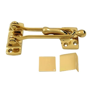 Deltana DG525 Security Door Guard - Polished Brass PVD