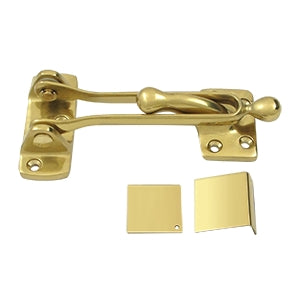 Deltana DG525 Security Door Guard - Polished Brass