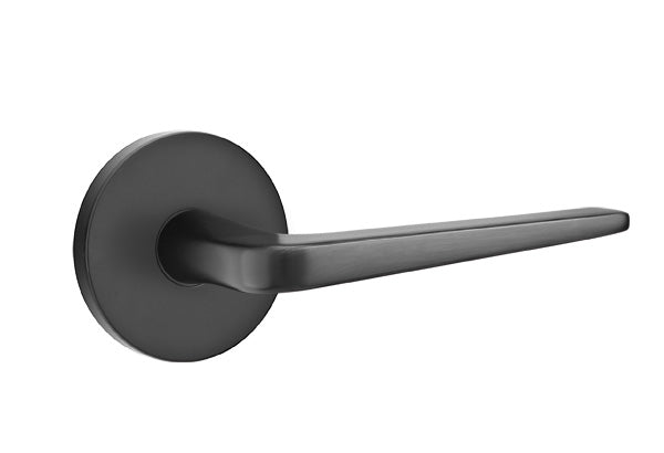 Emtek Brass Athena Lever Flat Black-Disk Rosette