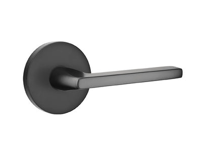 Emtek Brass Helios Lever Flat Black-Disk Rosette