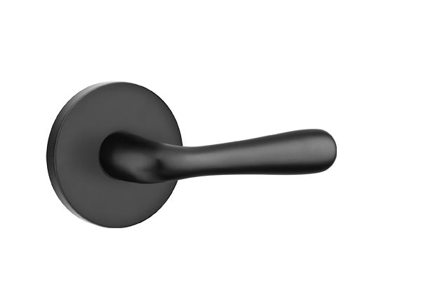 Emtek Basel Lever Flat Black-Disk Rosette
