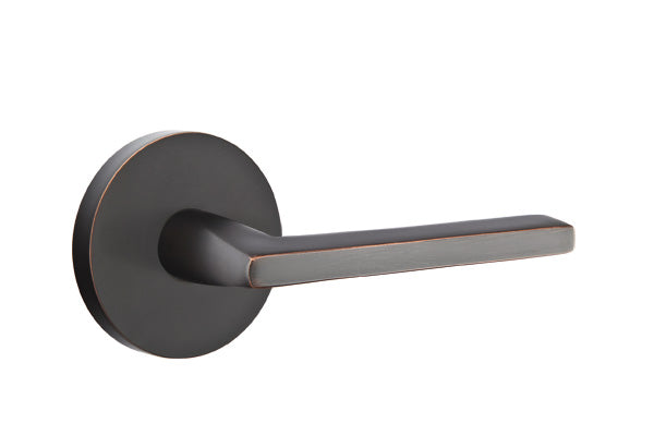 Emtek Brass Helios Lever Oil Rubbed Bronze-Disk Rosette