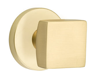 Emtek Square Knob - Disk Rosette
