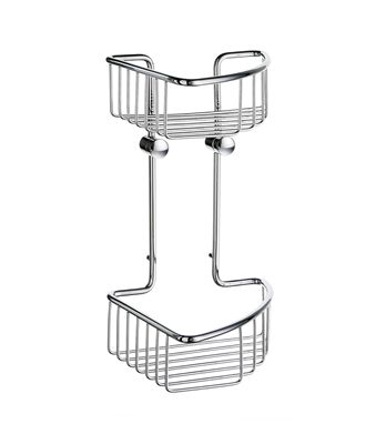 Smedbo Sideline Collection Basic Two Level  Corner Soap Basket DK1021 Polished Chrome