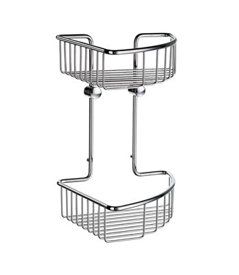 Smedbo Sideline Collection Basic Two Level Corner Soap Basket DK1022 Polished Chrome