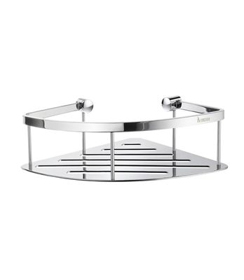 Smedbo Sideline Collection Triangular Design Corner Basket DK3031 Polished Chrome