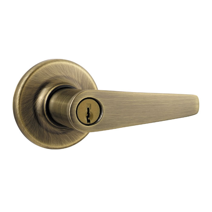 Kwikset Delta Lever - Antique Brass