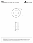Deltana Solid Brass 1 7/8 Inch Diameter Round Heavy Duty Flush Pull