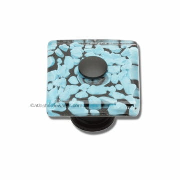 Atlas Homewares Dream Glass Collection: Marine Square Knob