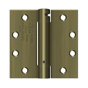 Deltana 4 1/2 x 4 1/2 Inch  Door Hinge - Antique Brass