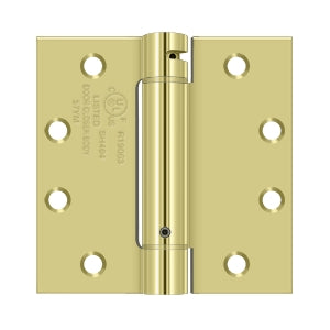 Deltana 4 1/2 x 4 1/2 Inch  Door Hinge - Brushed Brass