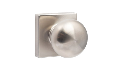 Sure-Loc Durango Knob with Square Rosette in Satin Nickel