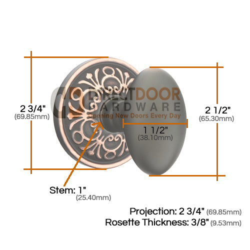 Emtek Egg Knob Specs Lancaster Rosette