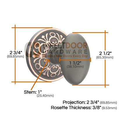 Emtek Egg Knob Specs Lancaster Rosette