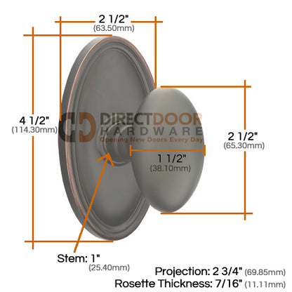 Emtek Egg Knob Specs Oval Rosette